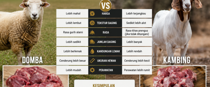 Domba vs Kambing untuk Aqiqah: 7 Perbandingan Harga & Kualitas Daging Terbaru