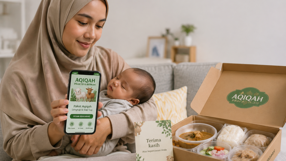 kemasan nasi box dari jasa aqiqah profesional