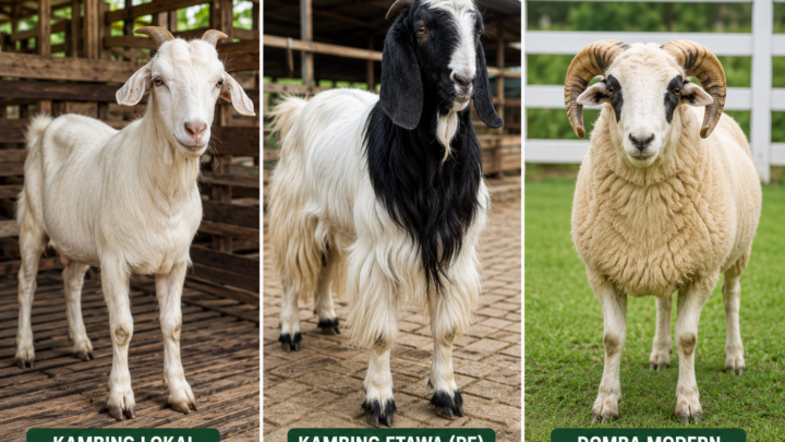 perbandingan jenis kambing aqiqah Kacang dan Etawa