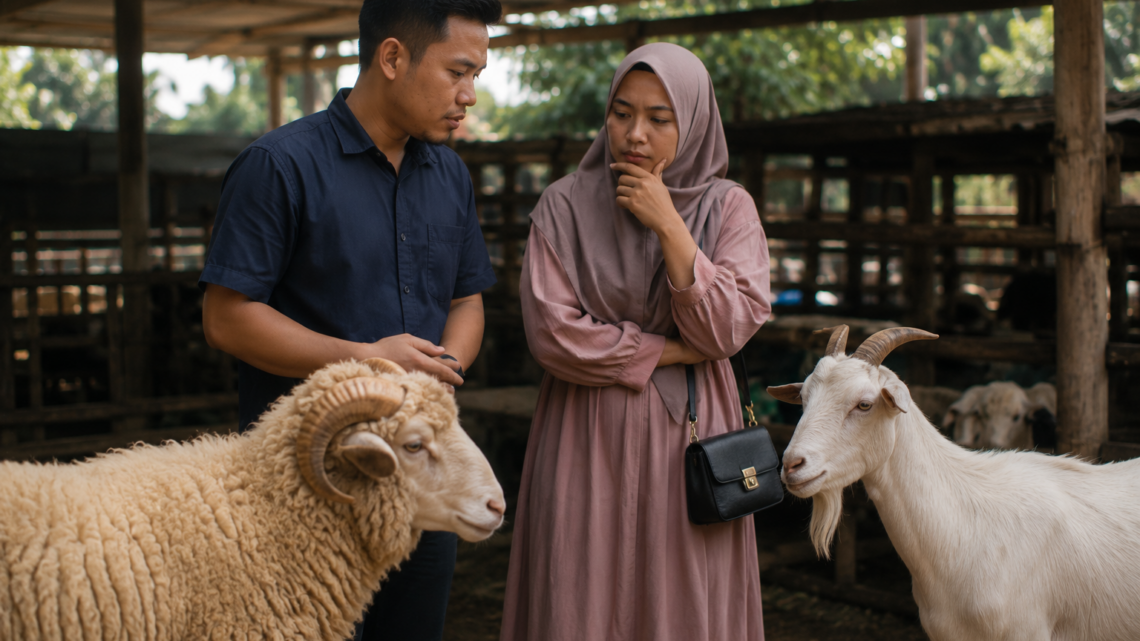 perbandingan domba atau kambing aqiqah di peternakan