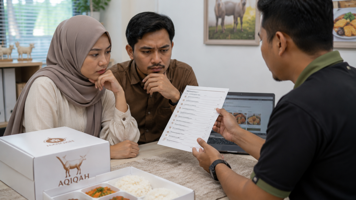 orang tua bertanya kepada CS tentang pertanyaan menjebak CS aqiqah