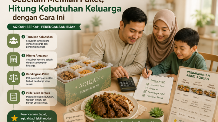 keluarga sedang menghitung kebutuhan aqiqah di rumah