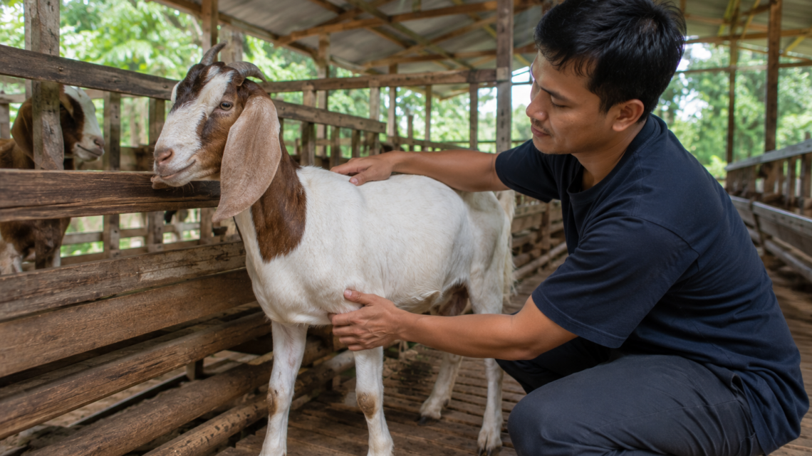 pemeriksaan mata dan hidung dalam cara mengenali kambing aqiqah yang sehat