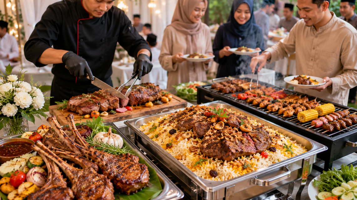 steak kambing sebagai menu aqiqah kekinian yang elegan