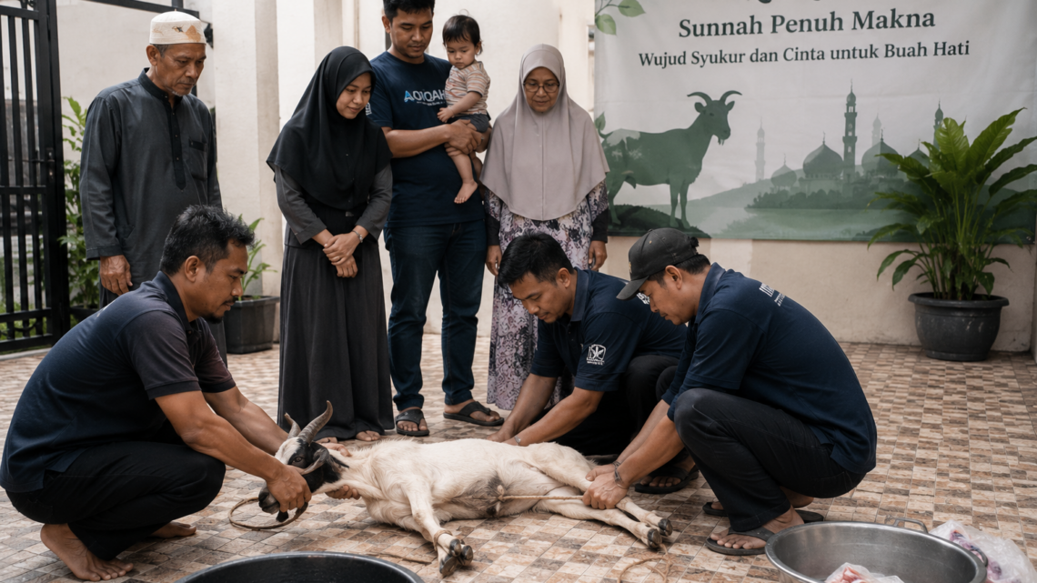 keluarga bahagia melaksanakan aqiqah di era modern