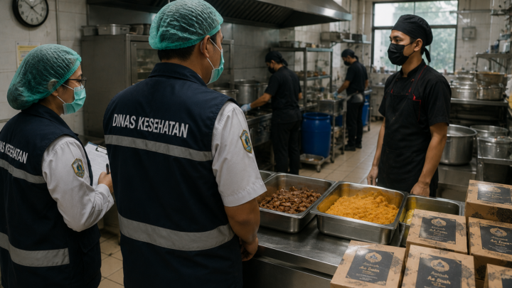 kondisi kebersihan dapur aqiqah yang higienis dan modern"