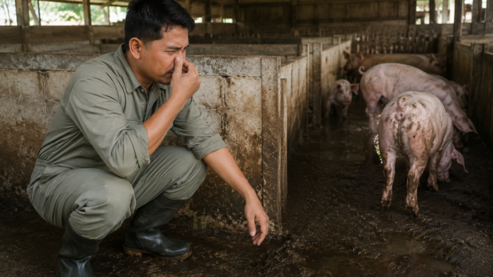 kondisi kandang kambing yang bersih dan higienis