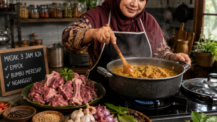 pemilihan daging untuk resep gulai kambing empuk