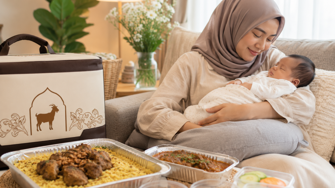 ibu pasca melahirkan yang dibantu oleh jasa aqiqah profesional