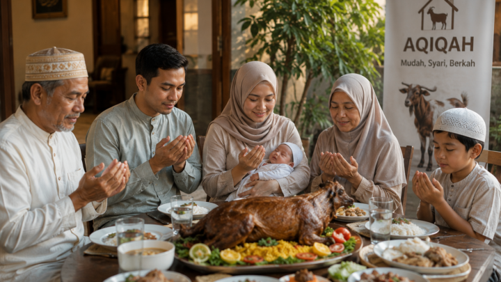 keluarga bahagia melaksanakan aqiqah bukan tentang kemewahan