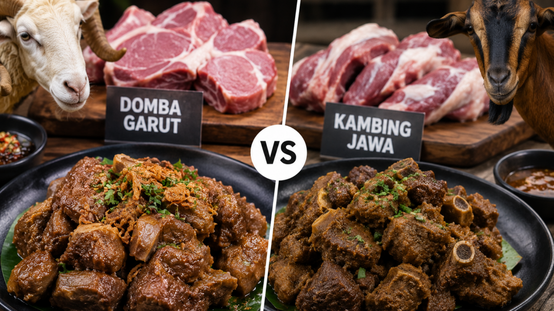 perbandingan rasa daging domba Garut dan kambing Jawa