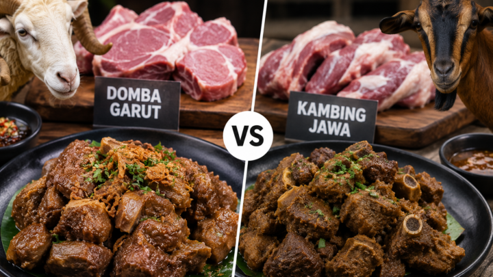 perbandingan rasa daging domba Garut dan kambing Jawa