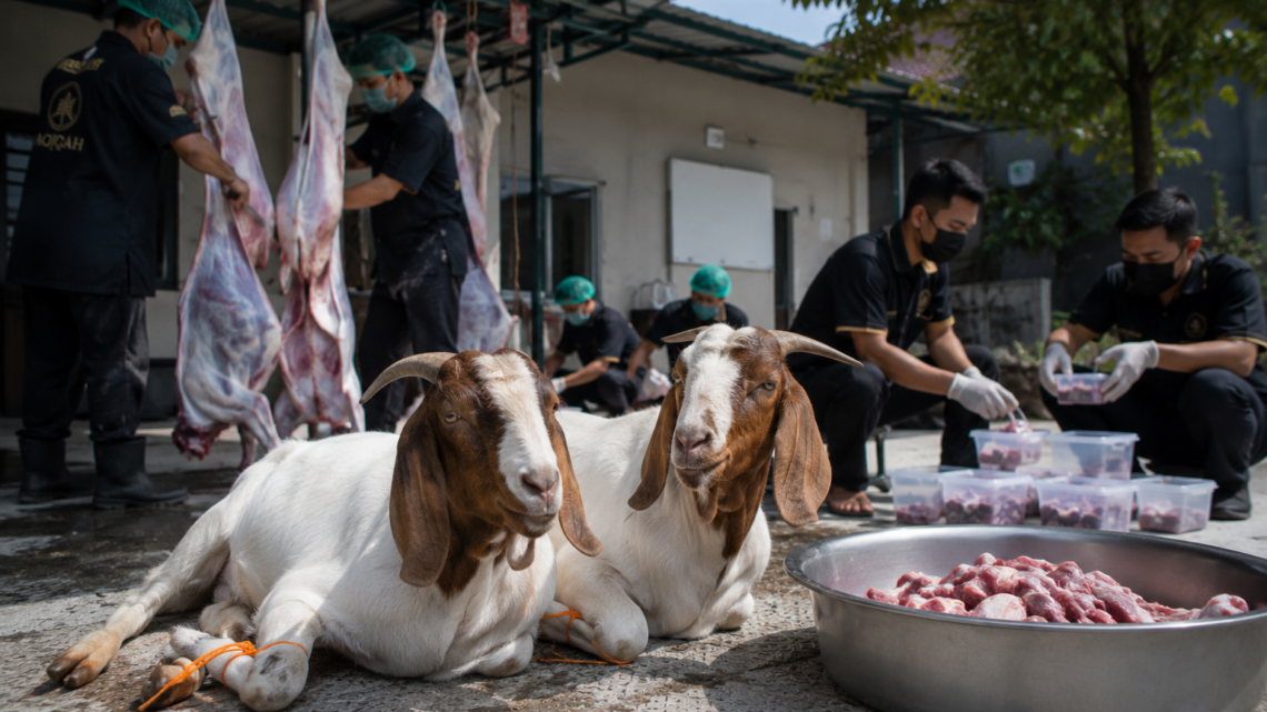dua ekor kambing sehat untuk harga paket aqiqah anak laki-laki 2 kambing
