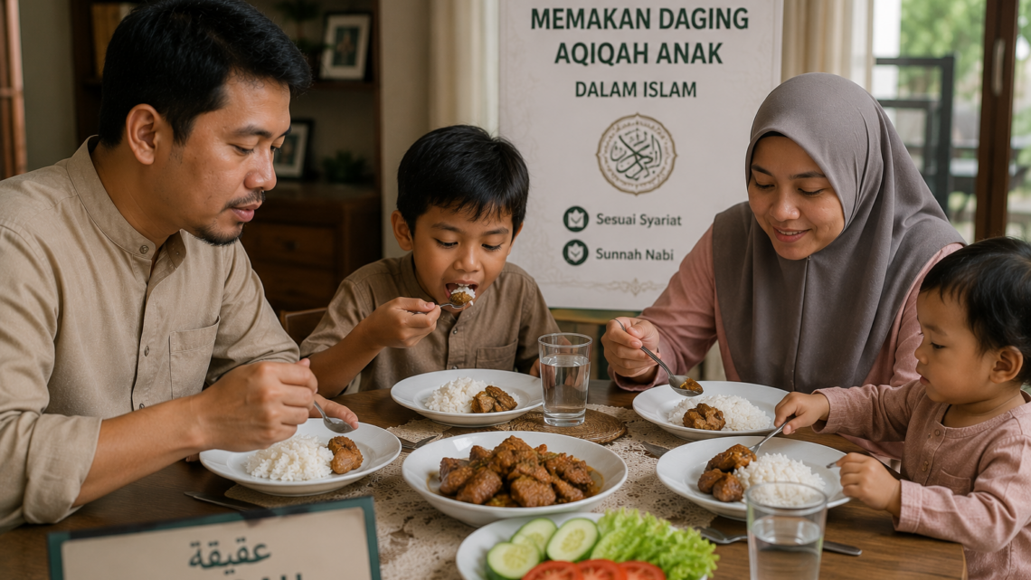hidangan daging aqiqah dalam box siap santap