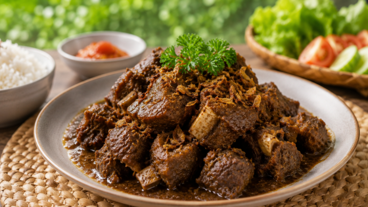 Menu aqiqah dengan olahan kambing berkualitas disajikan dalam nasi box lengkap yang terlihat higienis dan menggugah selera.