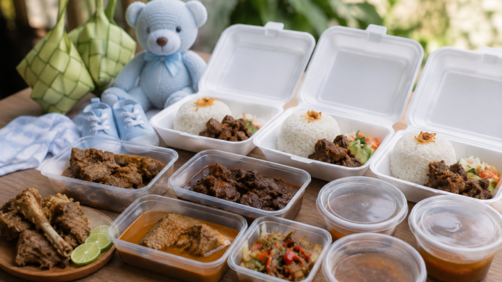 Harga Paket Aqiqah Anak Laki-Laki dengan nasi box siap dibagikan dan hidangan kambing aqiqah