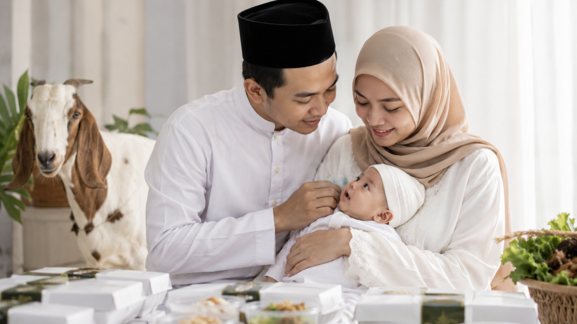 Harga Aqiqah Anak Laki-Laki 2026 dengan dua ekor kambing sehat, paket nasi box, dan layanan aqiqah profesional