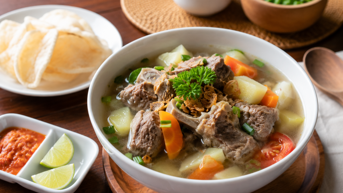 Paket Aqiqah dengan Menu Sop Kambing berisi sop kambing hangat, nasi box, daging kambing berkualitas, dan hidangan aqiqah sesuai syariat Islam.