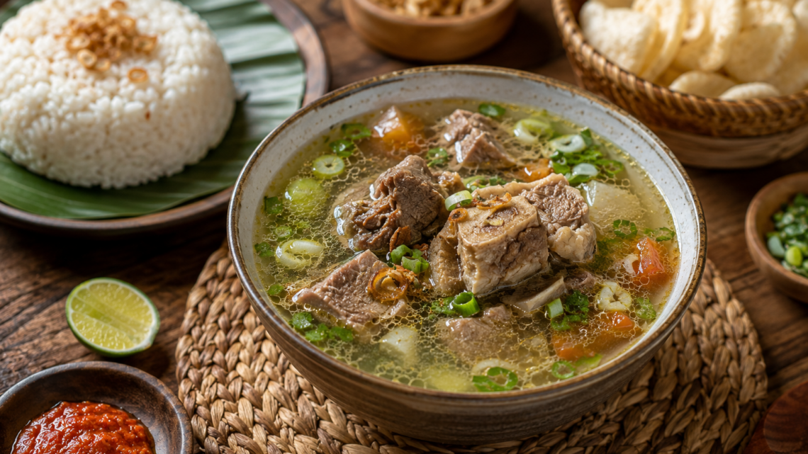 Paket aqiqah dengan menu sop kambing lengkap dalam nasi box siap dibagikan kepada keluarga dan penerima manfaat.