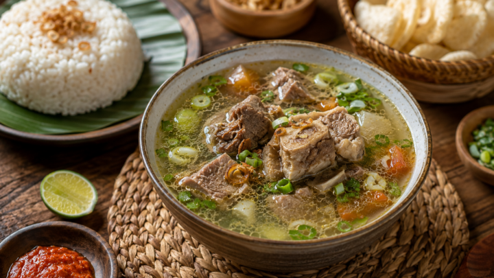Paket aqiqah dengan menu sop kambing lengkap dalam nasi box siap dibagikan kepada keluarga dan penerima manfaat.