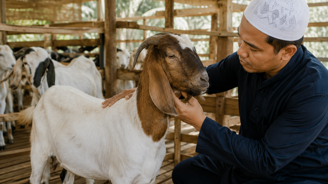 Kambing Aqiqah Berkualitas yang sehat dan memenuhi syarat syariat sebelum disembelih