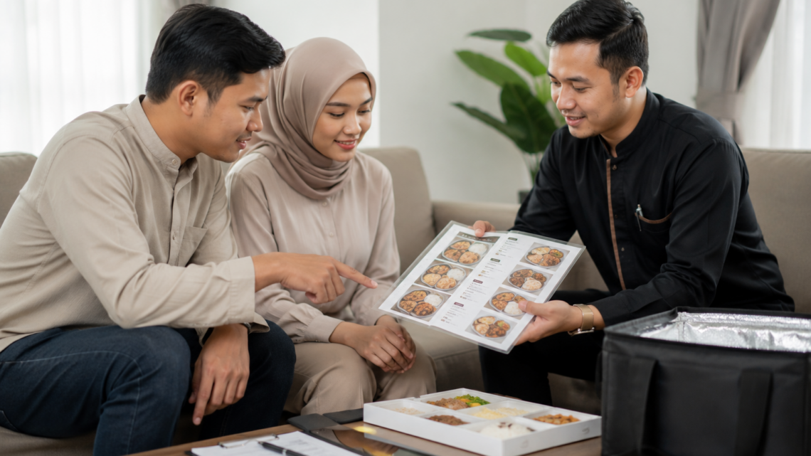 Keluarga sedang memesan paket aqiqah dengan layanan lengkap dan profesional.