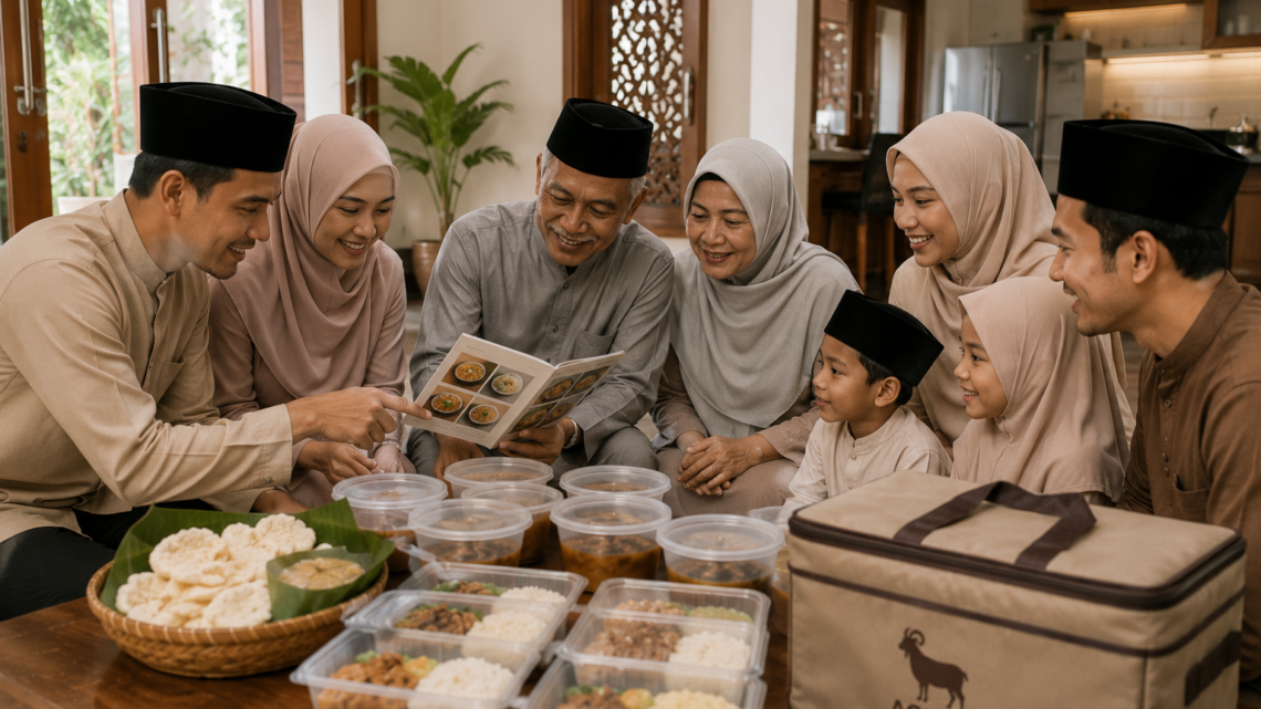 Harga Paket Aqiqah Keluarga Besar dengan hidangan nasi box lengkap untuk acara syukuran bersama keluarga.