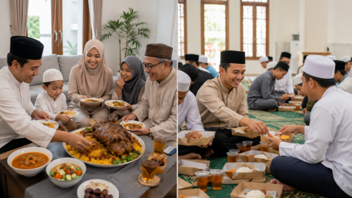 perbandingan lokasi aqiqah di rumah dan masjid untuk keluarga Muslim