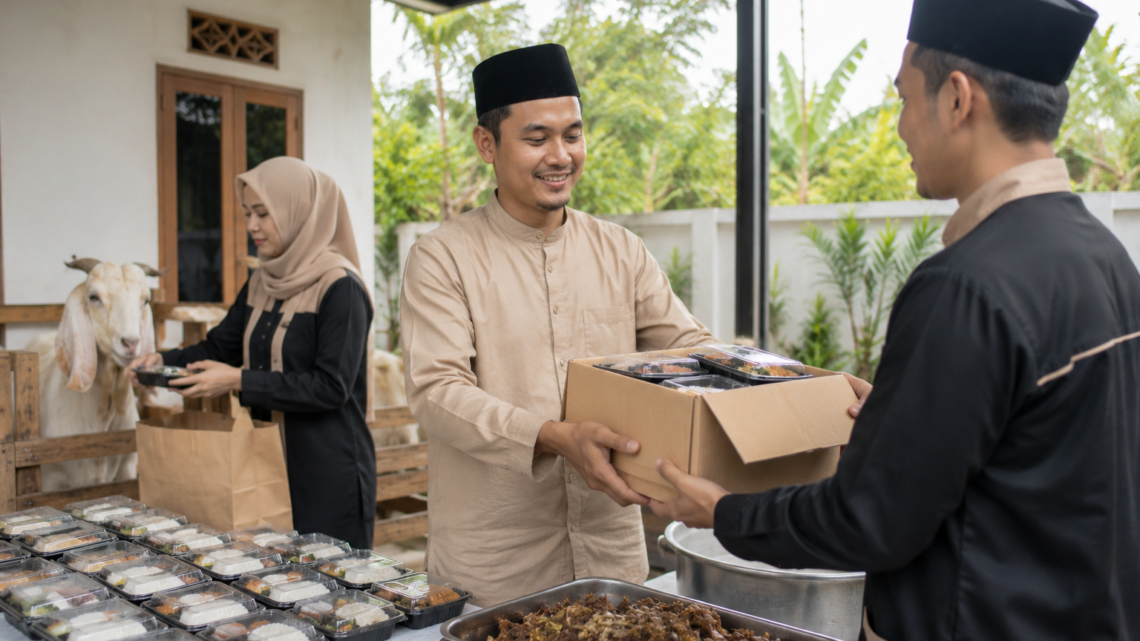 Harga Paket Aqiqah Rp5 Jutaan dengan dua ekor kambing sehat, nasi box, dan layanan aqiqah lengkap sesuai syariat.