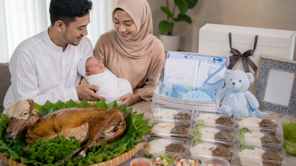 Paket Aqiqah Lengkap untuk Bayi Laki-Laki dengan kambing aqiqah, nasi box, dan proses penyembelihan sesuai syariat