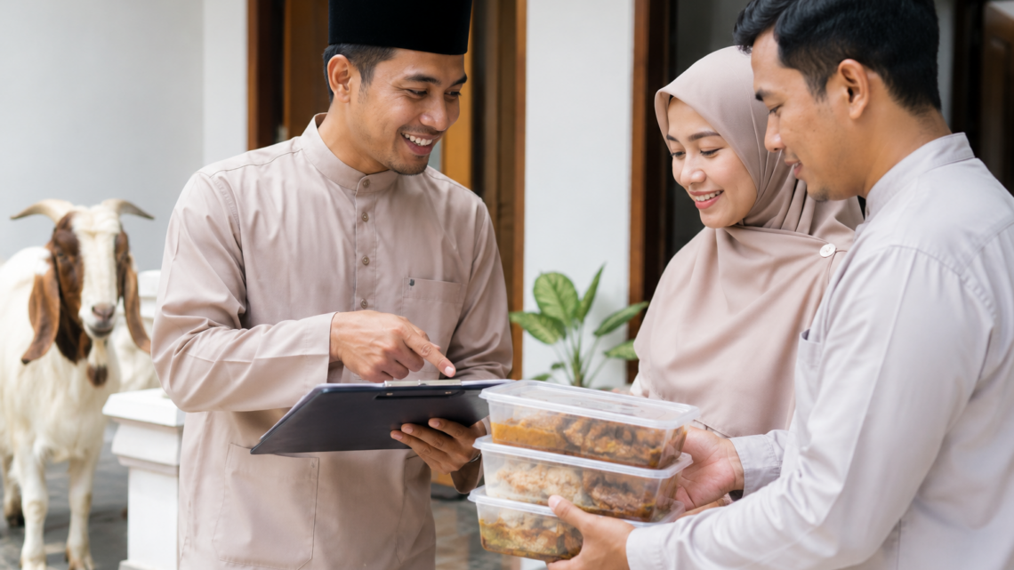 Paket Aqiqah Murah Berkualitas dengan kambing sehat, nasi box higienis, dan layanan sesuai syariat Islam.