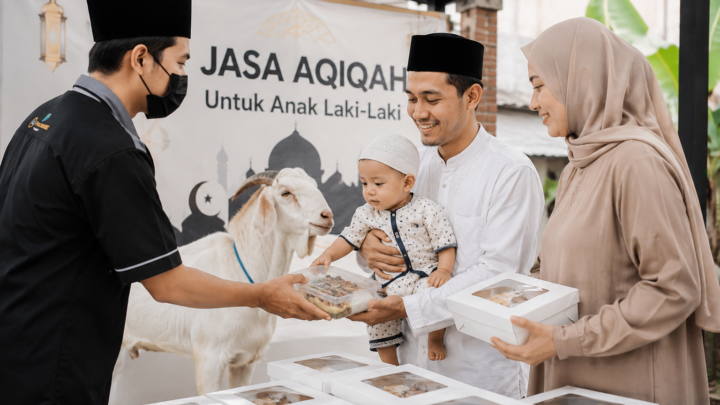 jasa aqiqah untuk anak laki-laki dengan dua kambing dan paket nasi box